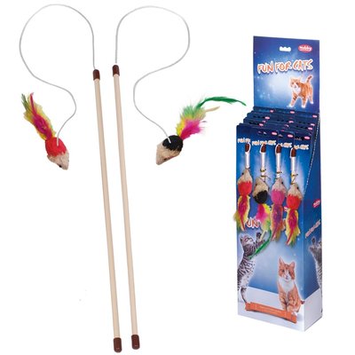 Играчка Nobby Fishing rod with toy with mouse - 45/53 cm 00000003253 снимка
