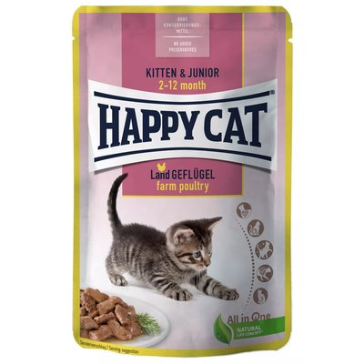 Храна Happy Cat MIS Kitten & Junior Farm Poultry - 85 гр 00000000217 снимка