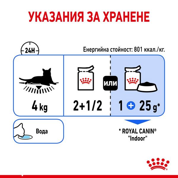 Храна Royal Canin Indoor Sterilized Jelly - 12х85 гр 00000002704 снимка