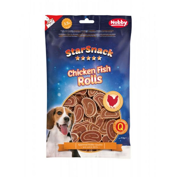 Лакомство Nobby StarSnack Chicken Fish Rolls - 113 гр 00000007194 снимка