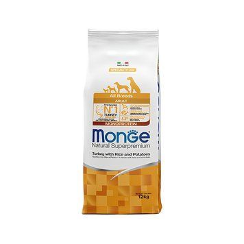 Суха храна Monge Adult All breeds Turkey, Rice & Potatoes, 12 кг 00000008771 снимка