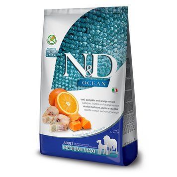 Сухой корм Farmina N&D GF Pumpkin Codfish & Orange Adult Medium & Maxi, 2,5 кг 00000003747 фото