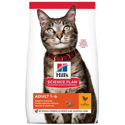 Суха храна Hill's Science Plan Feline Adult Chicken, 15 кг 00000003668 снимка