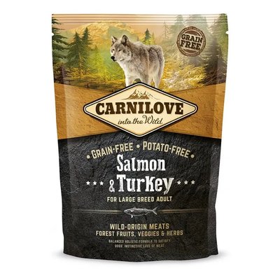 Суха храна Carnilove Dog Salmon & Turkey for Large Breed Adult, 1,5 кг 00000005482 снимка