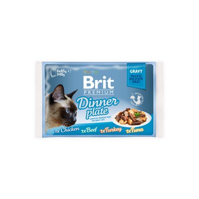 Мокра храна Brit Premium Cat Delicate Fillets in Gravy - 4х85 гр 00000005255 снимка