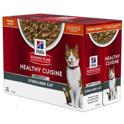 Мокра храна Hill's Science Plan Stew Adult Sterilized Cat Healthy Cuisine Chicken & Vegetables - 12x 00000003599 снимка