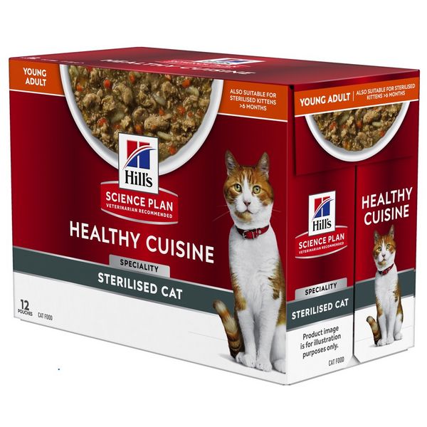Мокра храна Hill's Science Plan Stew Adult Sterilized Cat Healthy Cuisine Chicken - 12x85 гр 00000003599 снимка