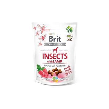 Лакомство Brit Care Crunchy Cracker Insects with Lamb enriched with Raspberries - 200 гр 00000005131 снимка