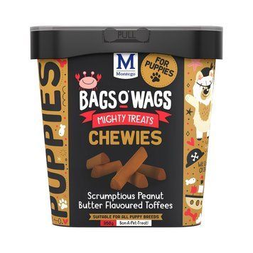 Лакомство Montego Bags O&rsquo; Wags Chewies Peanut Butter Toffees - 350 гр 00000010227 снимка