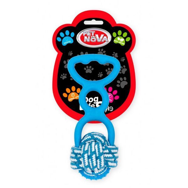 Топка Pet Nova with rubber handle - 20 cm, Blue 00000007149 снимка