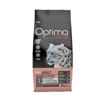 Храна Visan Optima Nova Cat Adult Salmon & Potato, 8 кг 00000000784 снимка