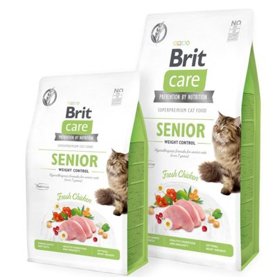 Суха храна Brit Care Cat Grain-Free Sterilized And Weight Control Senior, 2 кг 00000005183 снимка
