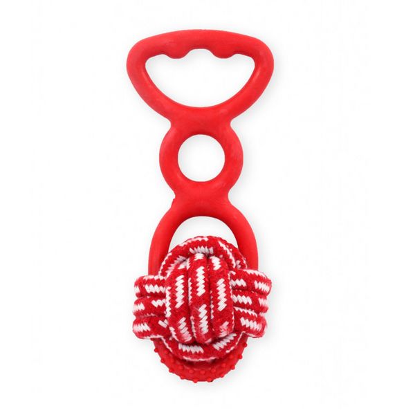 Топка Pet Nova with rubber handle - 20 cm, Red 00000007150 снимка