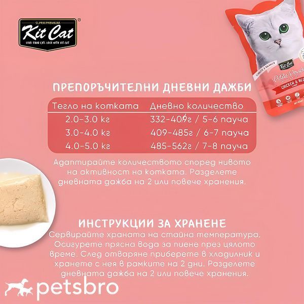 Пауч Kit Cat Chicken & Beef - 70 гр 00000010026 снимка
