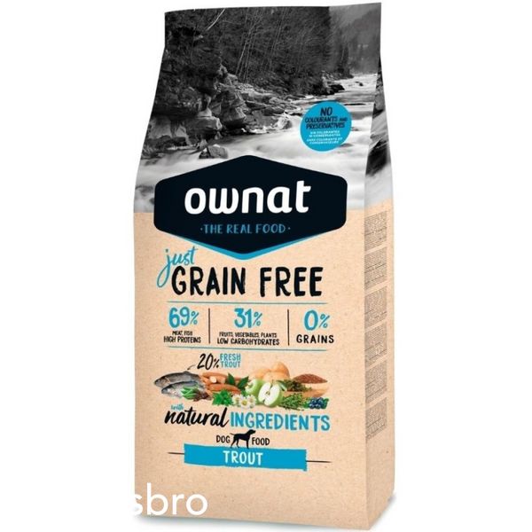 Суха храна Ownat Dog Adult Grain Free Trout - 14 кг 00000005344 снимка