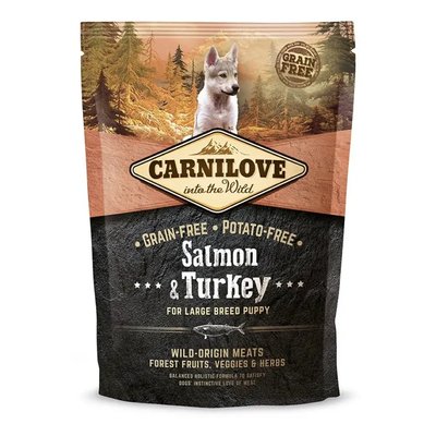 Суха храна Carnilove Dog Salmon & Turkey for Large Breed Puppy, 1,5 кг 00000005484 снимка