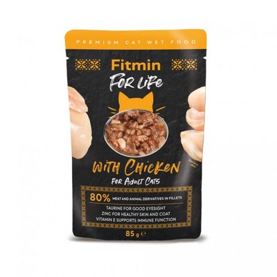 Мокра храна Fitmin For Life Cat Pouch Adult Chicken - 85 гр 00000005570 снимка