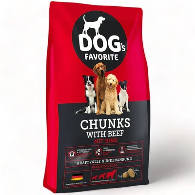 Суха храна Dogs Favorite Chunks with tasty Beef - 15 кг 00000002983 снимка