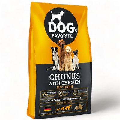 Суха храна Dogs Favorite Chunks with tasty Chicken - 15 кг 00000002984 снимка