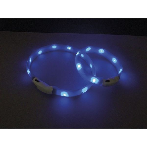 Нашийник Nobby LED light ribbon wide VISIBLE - S, Blue 00000001670 снимка