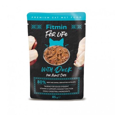 Мокра храна Fitmin For Life Cat Pouch Adult Duck - 85 гр 00000005571 снимка