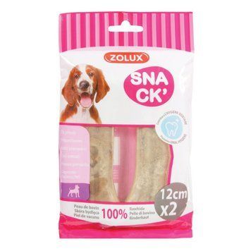 Лакомство Zolux Pressed Bone Pork Skin 12 см - 2 бр 00000005827 снимка