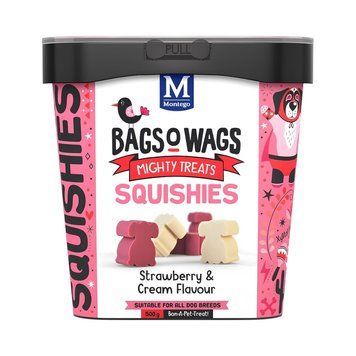 Лакомство Montego Bags O&rsquo; Wags Squishies Strawberry & Cream Flavour - 500 гр 00000010234 снимка