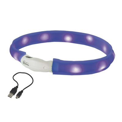 Нашийник Nobby LED light ribbon wide VISIBLE - M, Blue 00000001668 снимка
