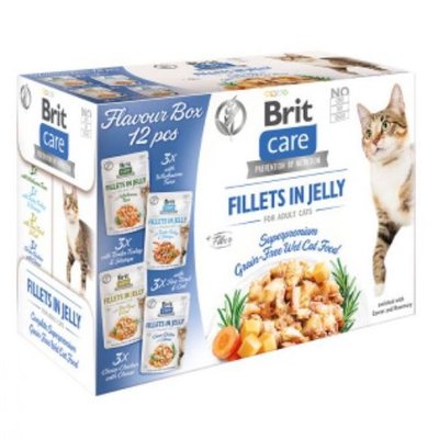 Мокра храна Brit Care Cat Multipack Fillets in Jelly - 12х85 гр 00000005244 снимка