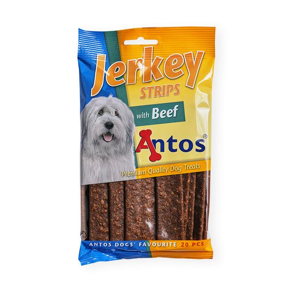 Лакомство Antos Dog Jerkey Strips Beef - 20 бр 00000008194 снимка