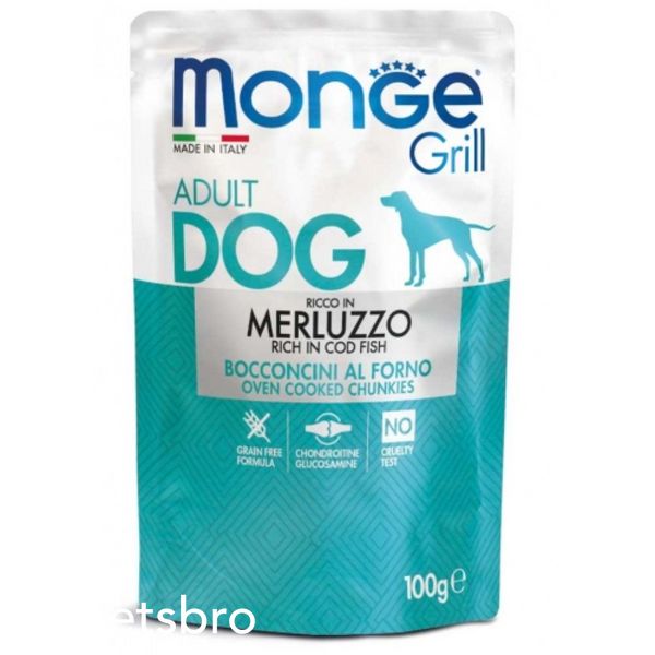 Мокра храна Monge Dog Grill Cod Fish - 100 гр 00000004063 снимка