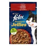 Хапки в желе Purina Felix Sensations Beef and Tomato - 85 гр 00000003366 снимка