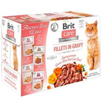 Мокра храна Brit Care Cat Delicate fillets in gravy Multipack - 12х85 гр 00000005243 снимка
