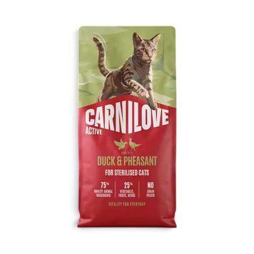 Суха храна Carnilove Active Cat Dry Made with Duck & Pheasant for Sterilised Adult All Breeds, 2 кг 00000010364 снимка