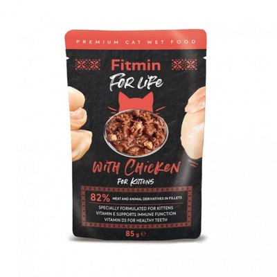 Мокра храна Fitmin For Life Cat Pouch Kitten Chicken - 85 гр 00000005572 снимка