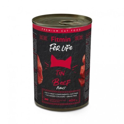 Мокра храна Fitmin For Life Cat Tin Beef - 400 гр 00000005575 снимка