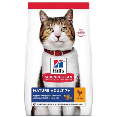 Суха храна Hill's Science Plan Feline Mature 7+ Chicken, 300 гр 00000003697 снимка