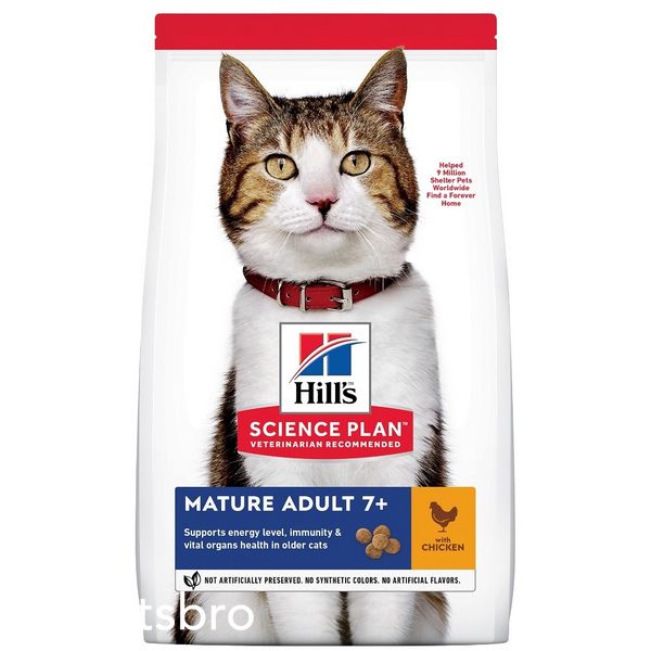 Суха храна Hill's Science Plan Feline Mature 7+ Chicken, 300 гр 00000003697 снимка