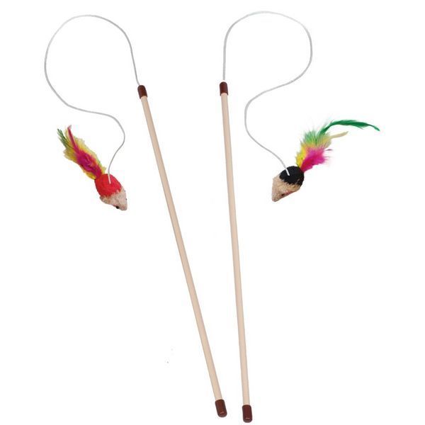 Играчка Nobby Fishing rod with toy with mouse - 45/53 cm 00000003253 снимка