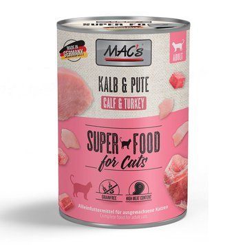 Влажный корм MAC's Cat Veal&Turkey, 800 гр 00000007824 фото
