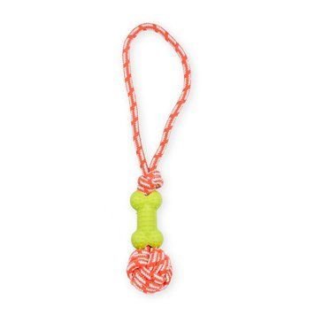 Въже Pet Nova with rubber bone - 40 cm, Yellow 00000007120 снимка