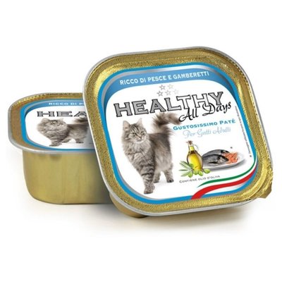Пастет Healthy Meat Cat All days Fish and Shrimps - 100 гр 00000005918 снимка