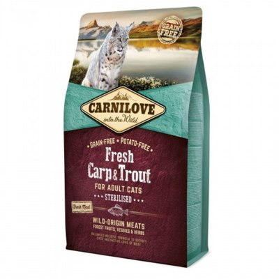 Суха храна Carnilove Fresh Carp & Trout Sterilised for Adult Cats, 2 кг 00000005523 снимка