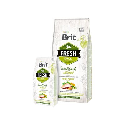 Суха храна Brit Fresh Duck with Millet Adult Run & Work, 2,5 кг 00000005036 снимка