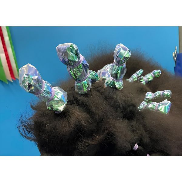 Декоративная пленка Show Tech Plastic Wraps Hologram Blue 100 шт 00000009937 фото