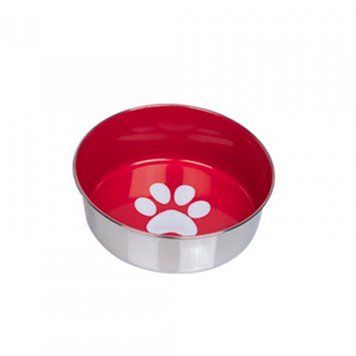 Миска Nobby Stainless steel bowl Heavy Paw Red, 2,7 л 00000007212 фото