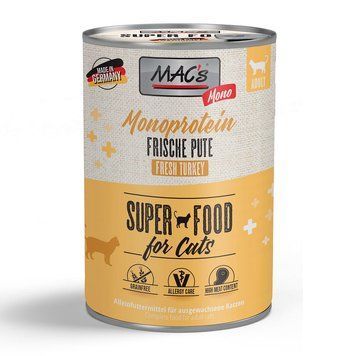 Влажный корм MAC's Cat Mono Fresh Turkey, 400 гр 00000007810 фото