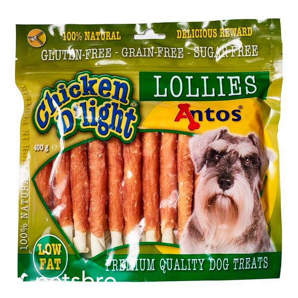 Лакомство Antos Dog Chicken D'light Lollies - 400 гр 00000008165 снимка