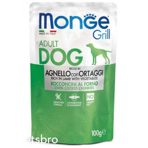 Мокра храна Monge Dog Grill Lamb & Vegetables - 100 гр 00000004064 снимка