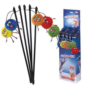 Игрушка Nobby Fishing rod with toy "Crazy Faces" - 50/55 cm 00000003250 фото